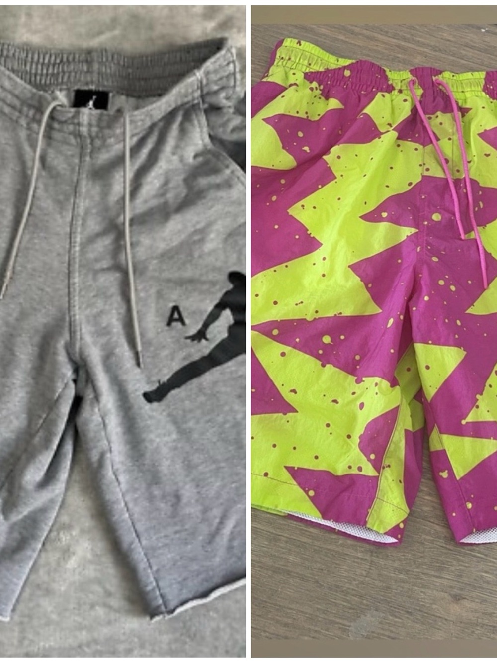 BUNDLE Jordan Retro Poolside All Over Print Shorts sz S Fuchsia Pink Cyber